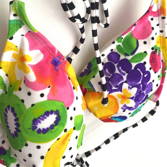 Xhilaration Fruit adjustable triangle bikini top ONLY - Picture 3 of 5